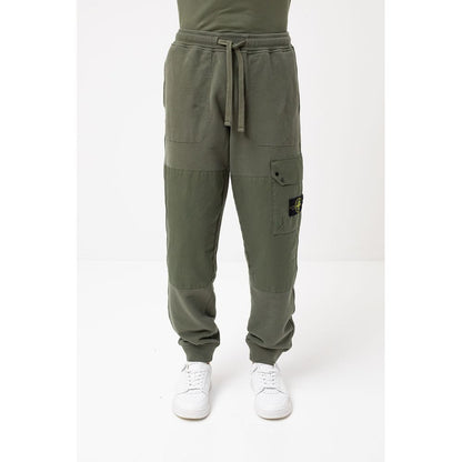 Green Cotton Men's Tracksuit Pant