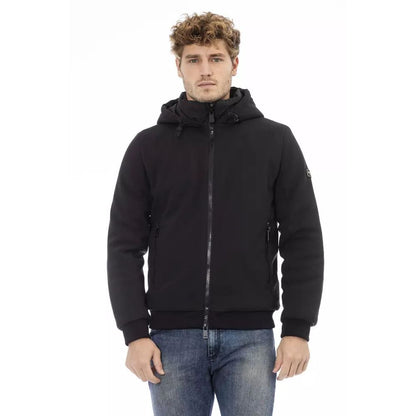 Black Polyester Hoodie