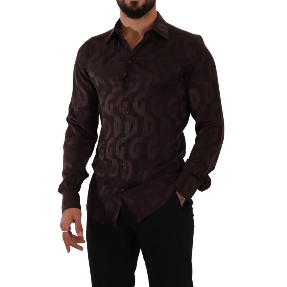 Bordeaux Silk Dress Shirt