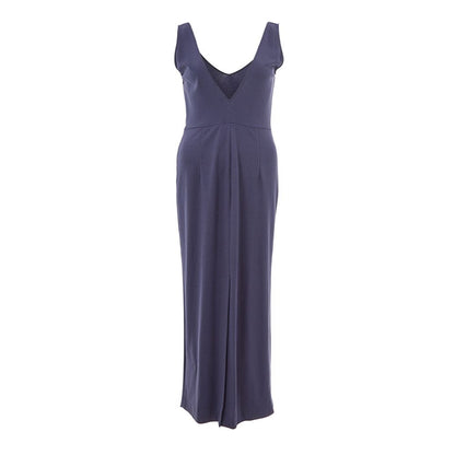 Blue Viscose Casual Dress