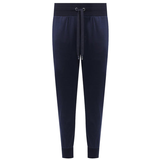 Blue Silk Men Trousers