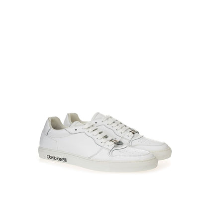 White Leather Low Top Sneakers