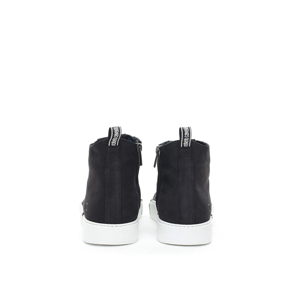 Black Suede Leather High Top Sneakers