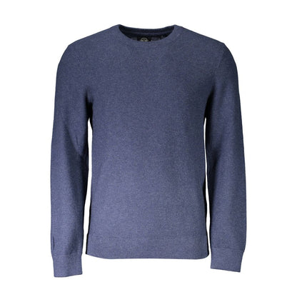 Blue Cotton Mens Sweater