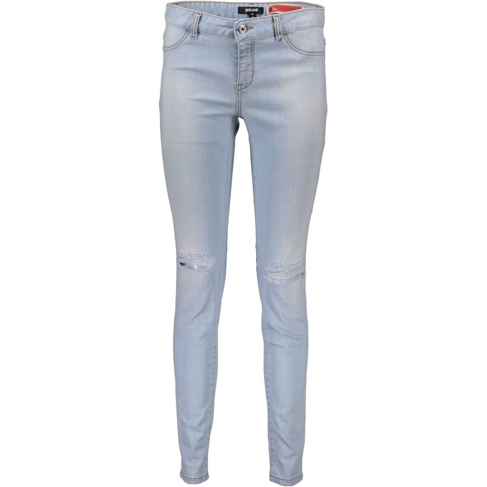 Blue Cotton Women Jeans
