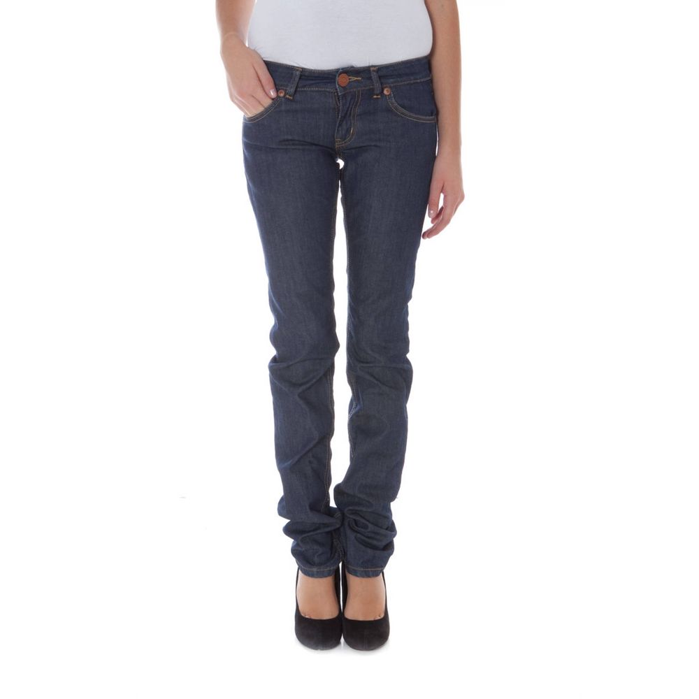 Blue Cotton Women Jeans