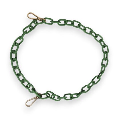 Green Plexy Acrylic Chunky Gold Hardware Wallet Chain