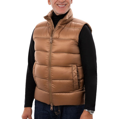 Brown Polyamide Sleveless Jacket
