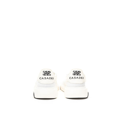 White Leather Athletic Sneakers