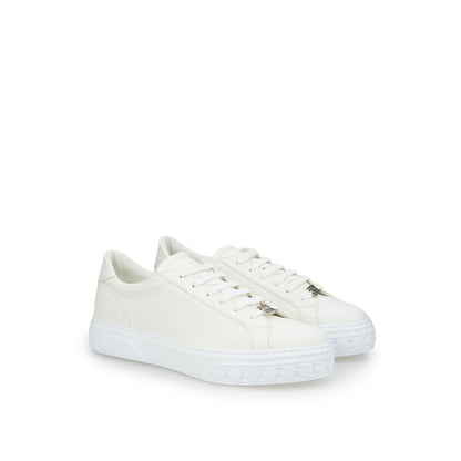 White Leather Athletic Sneakers