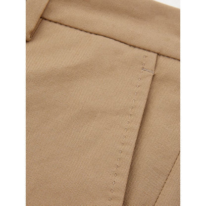 Brown Cotton Chino Pants