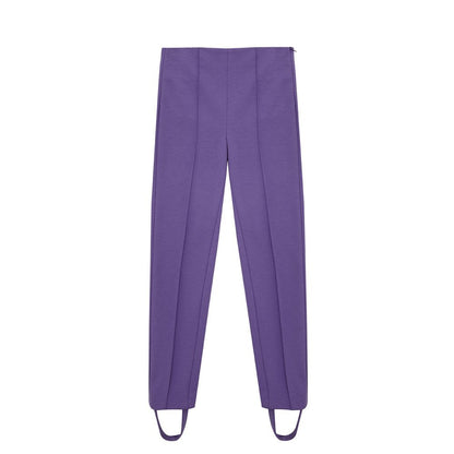 Purple Viscose Athletic Pants