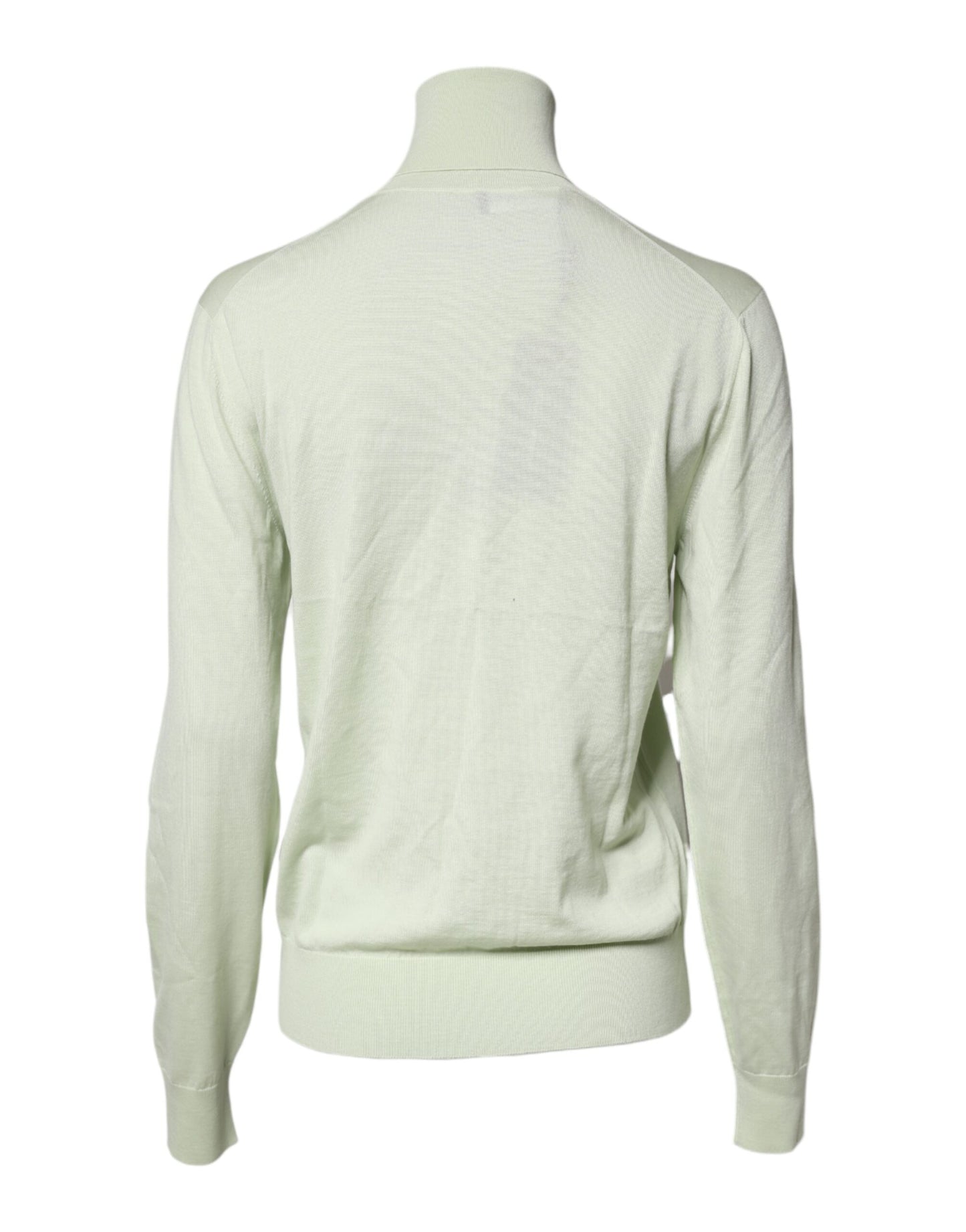 Light Green Wool Turtleneck Pullover Sweater