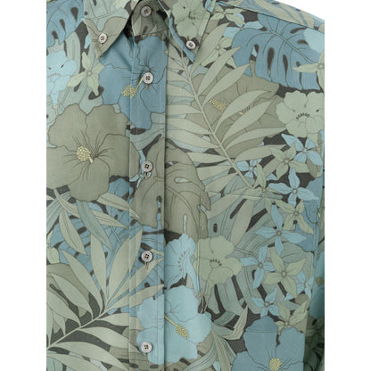 Blue Lyocell Pattern Shirt