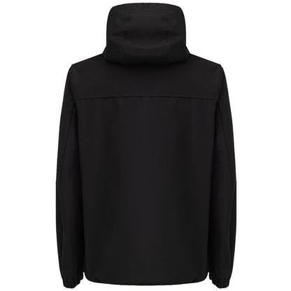 Black Polyester Shell Jacket