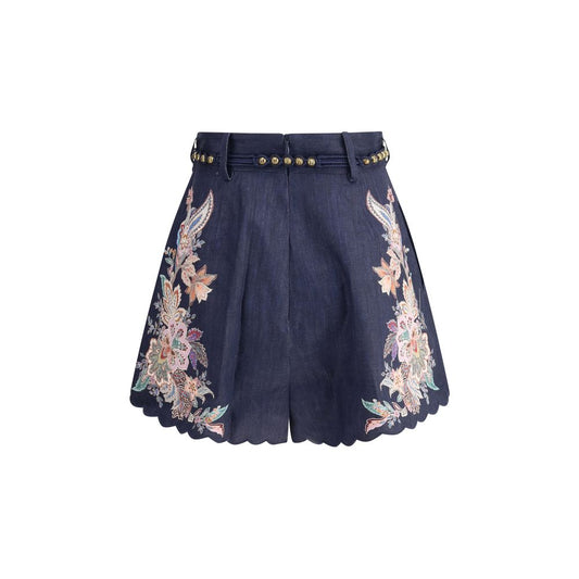 White Linen Bermuda Shorts