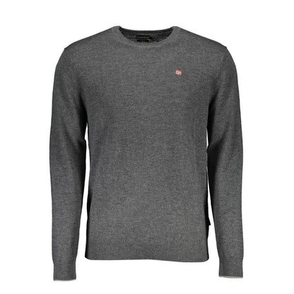 Gray Wool Men Sweater