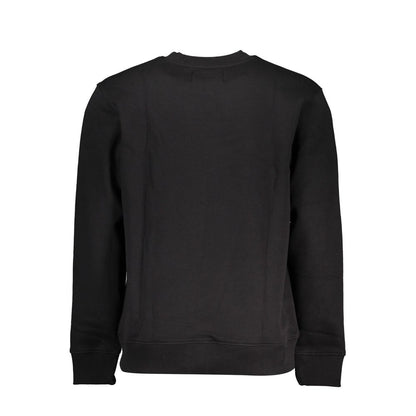 Black Cotton Men Sweater