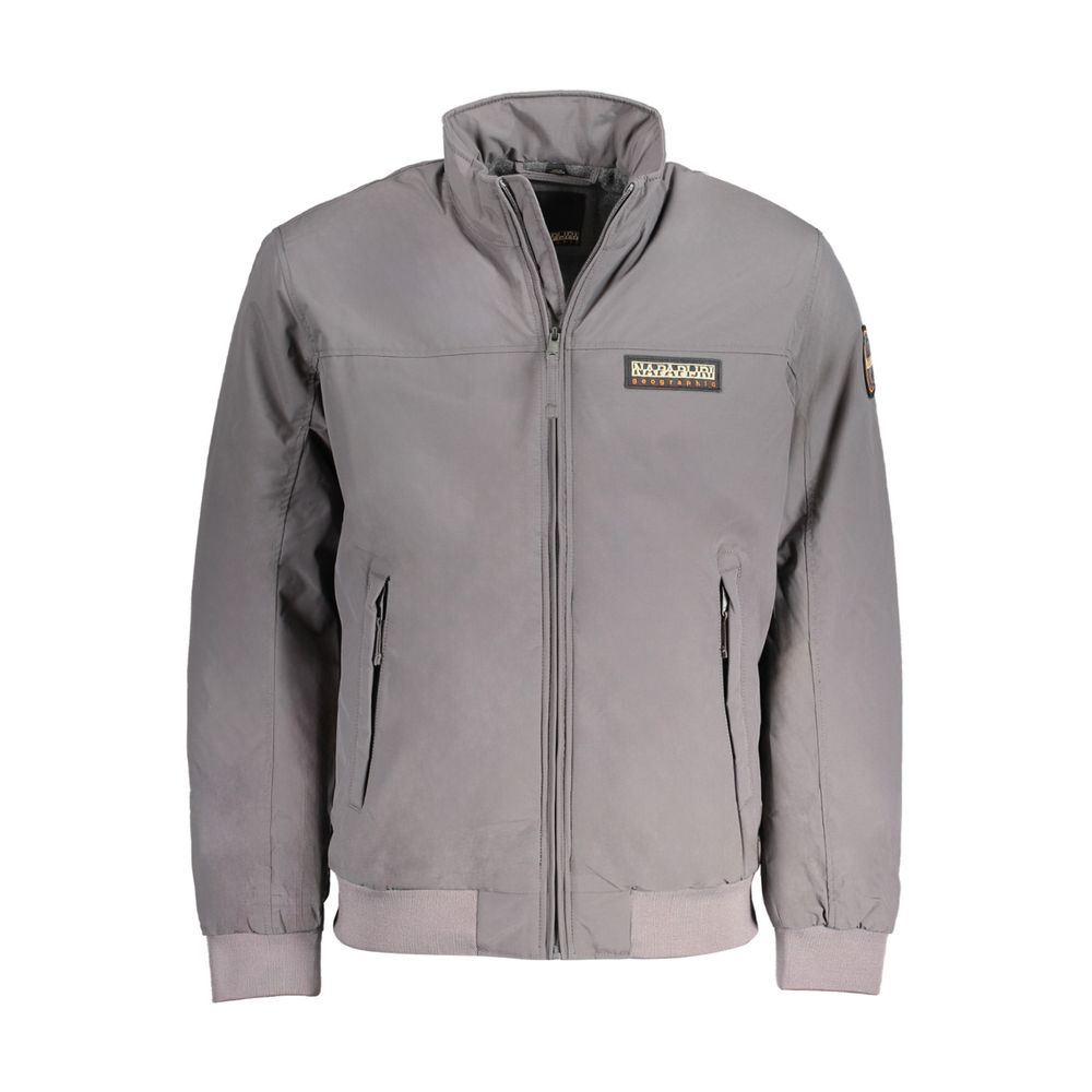 Gray Polyamide Men Jacket