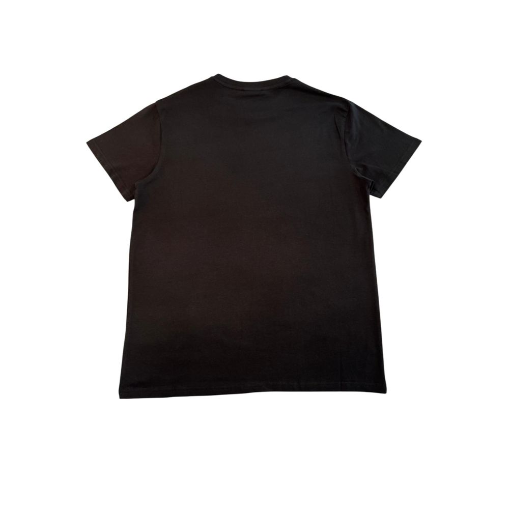 Black Cotton Men T-Shirt