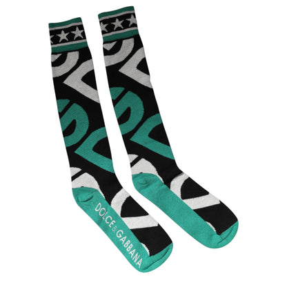 Multicolor Cotton Stretch Over Calf Socks