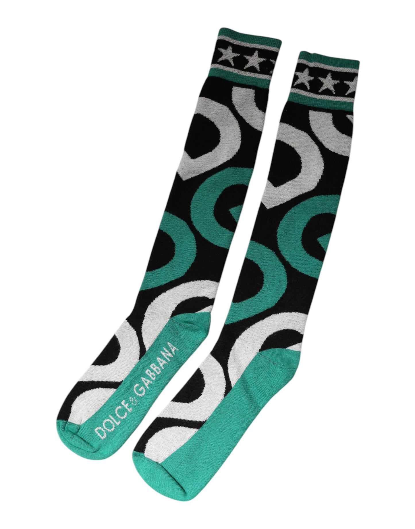 Multicolor Cotton Stretch Over Calf Socks