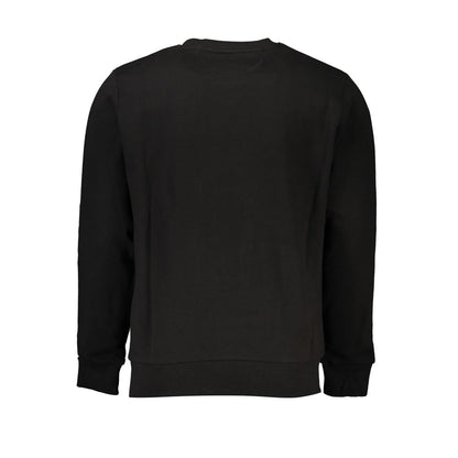 Black Cotton Men Sweater
