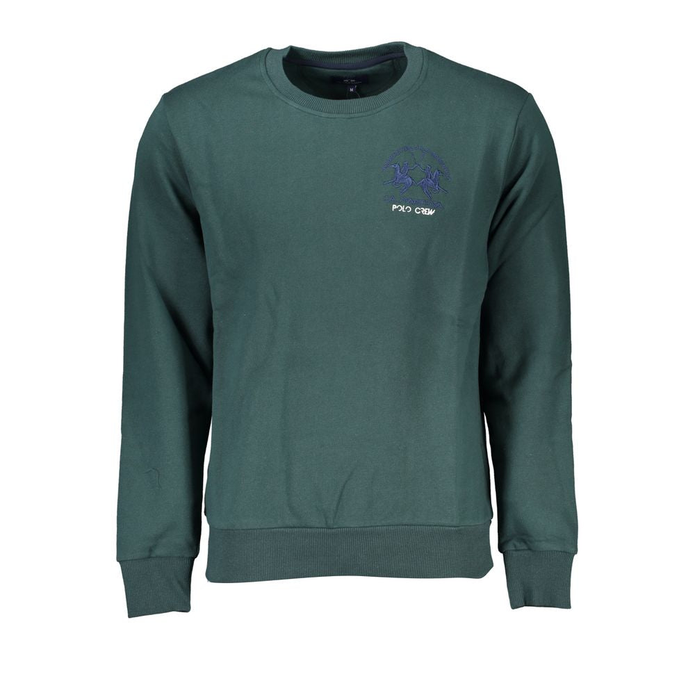 Green Cotton Men Sweater