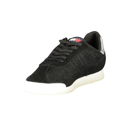 Black Polyester Sneaker