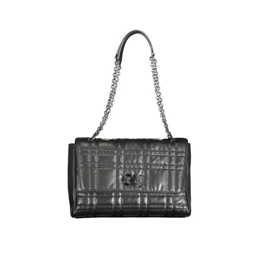 Black Polyester Handbag
