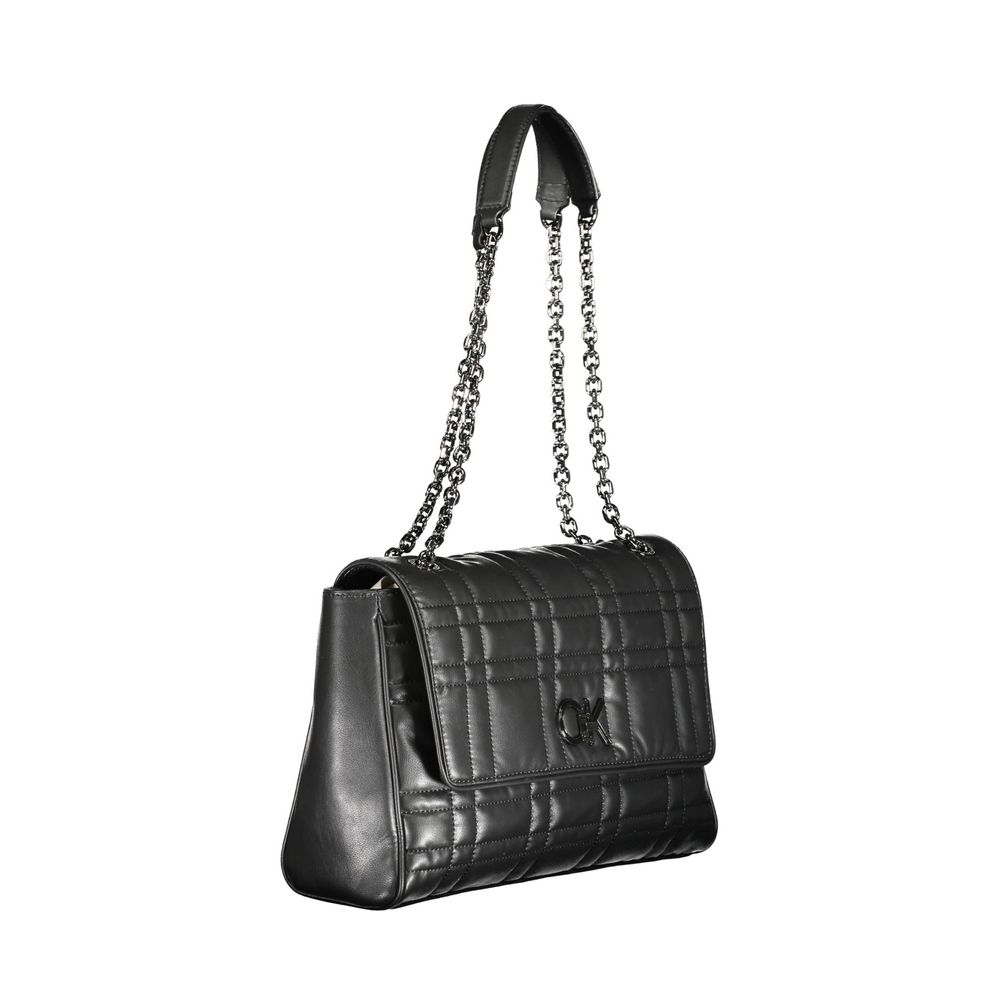 Black Polyester Handbag