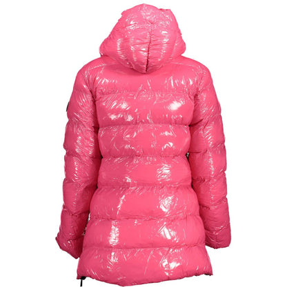 Pink Polyester Jackets & Coat