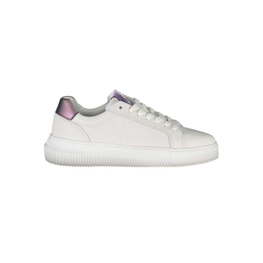 White Polyester Sneaker