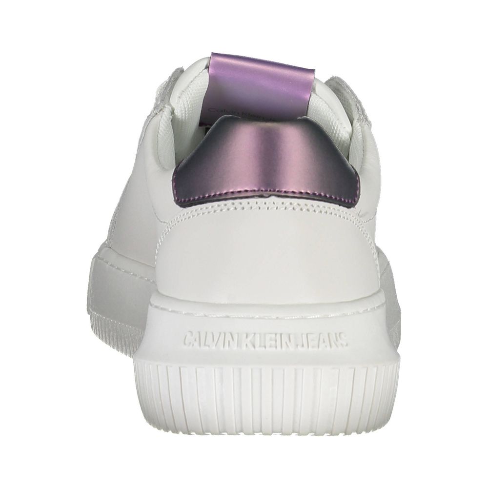 White Polyester Sneaker