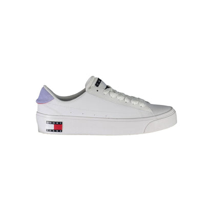 White Polyester Sneaker