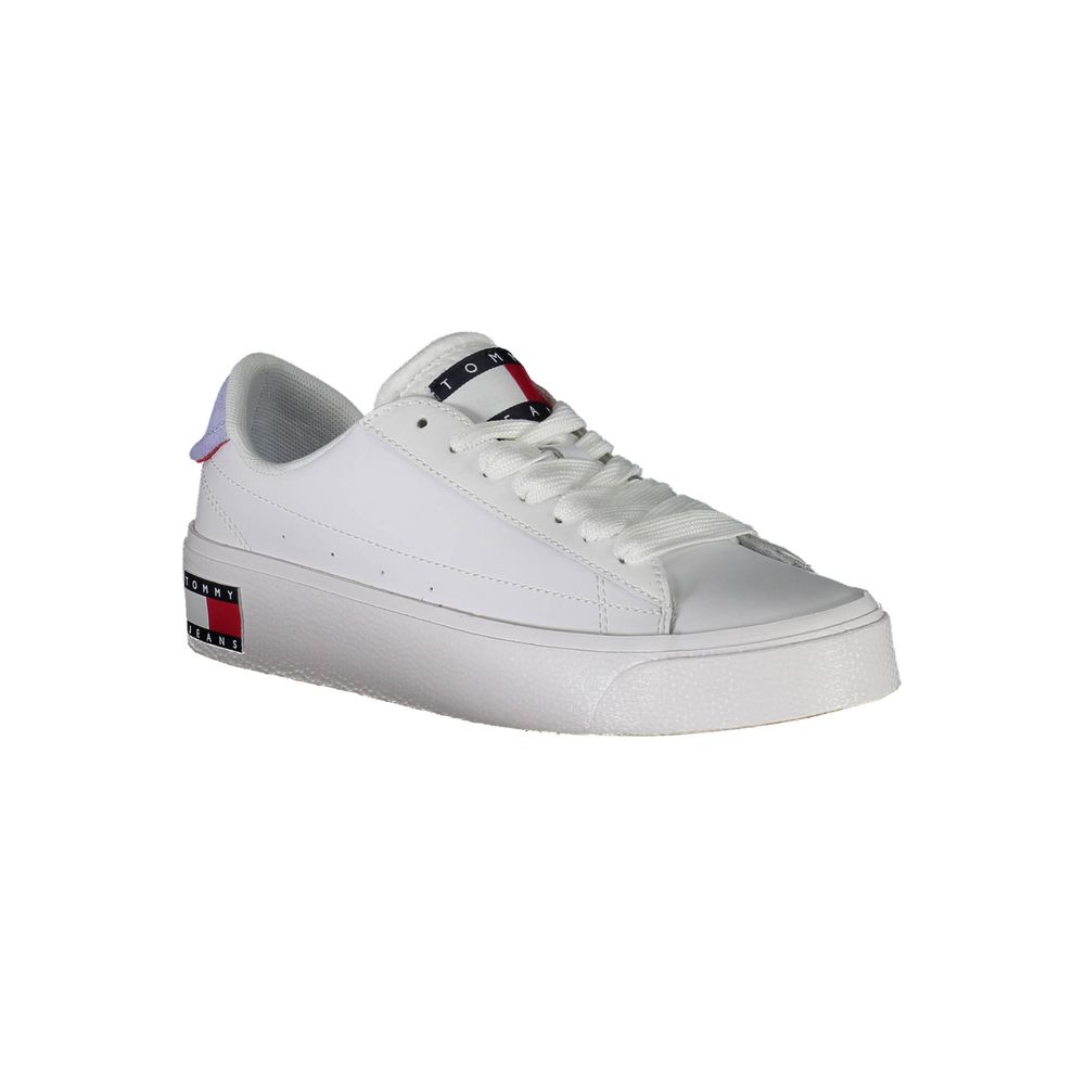 White Polyester Sneaker