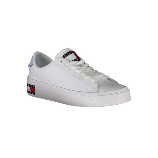 White Polyester Sneaker