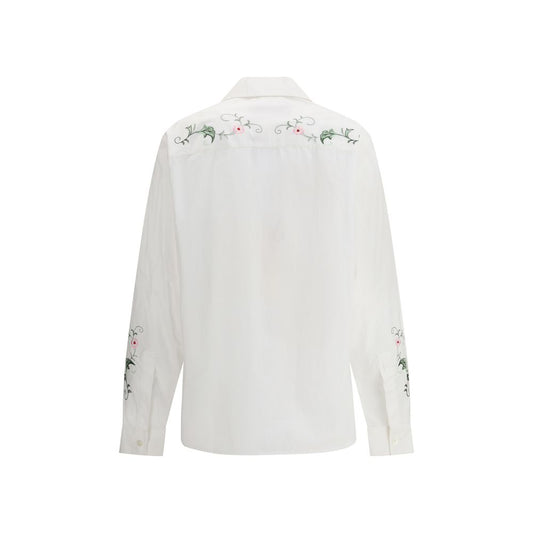 White Cotton Pattern Shirt