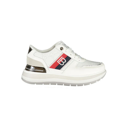 White Polyester Sneaker