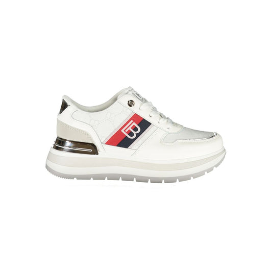 White Polyester Sneaker