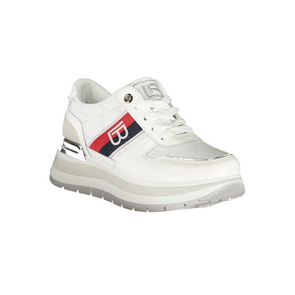 White Polyester Sneaker