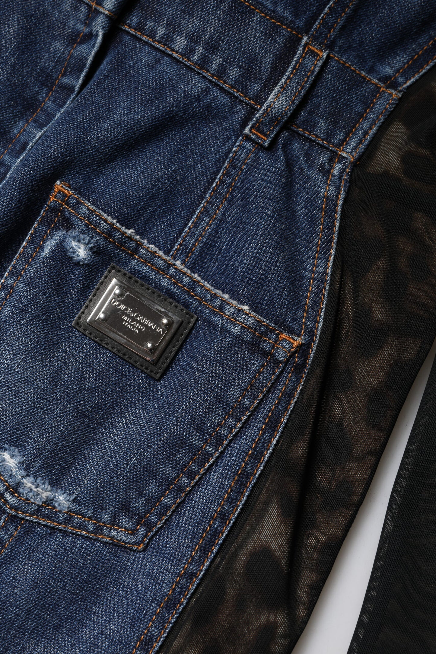 Black Blue Long Sleeves Denim Mini Dress