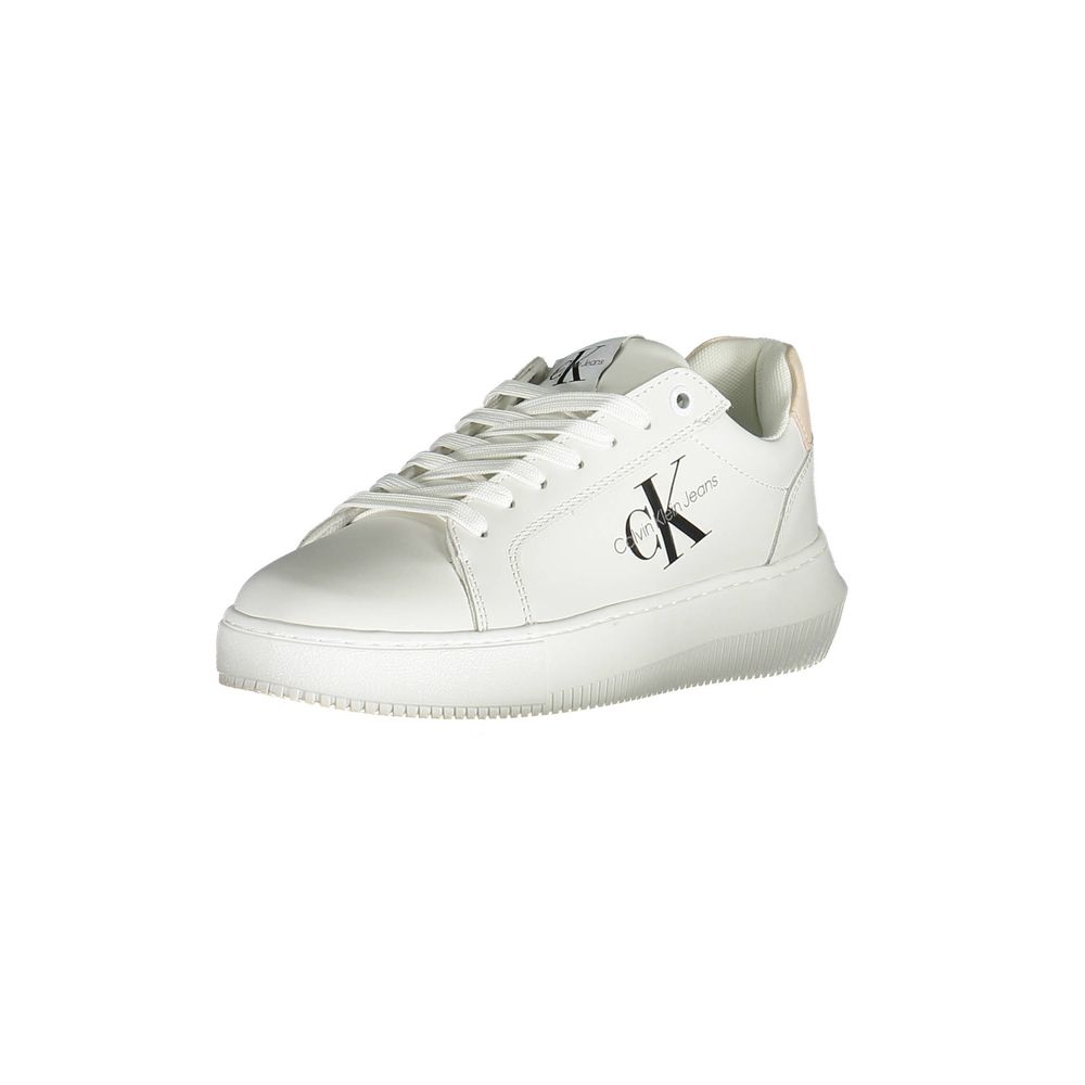 White Polyester Sneaker