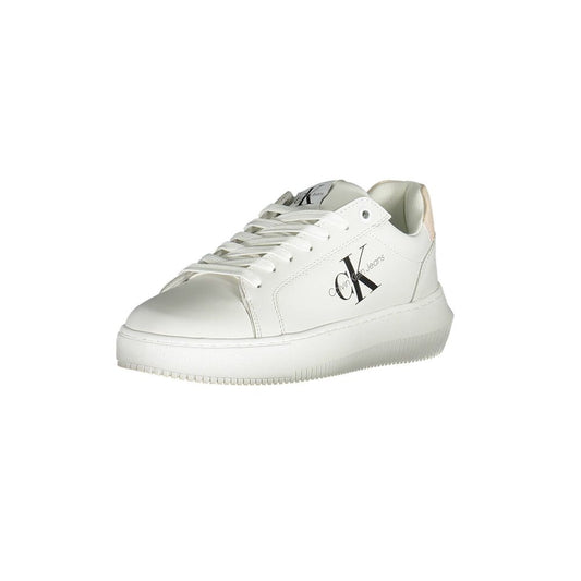 White Polyester Sneaker