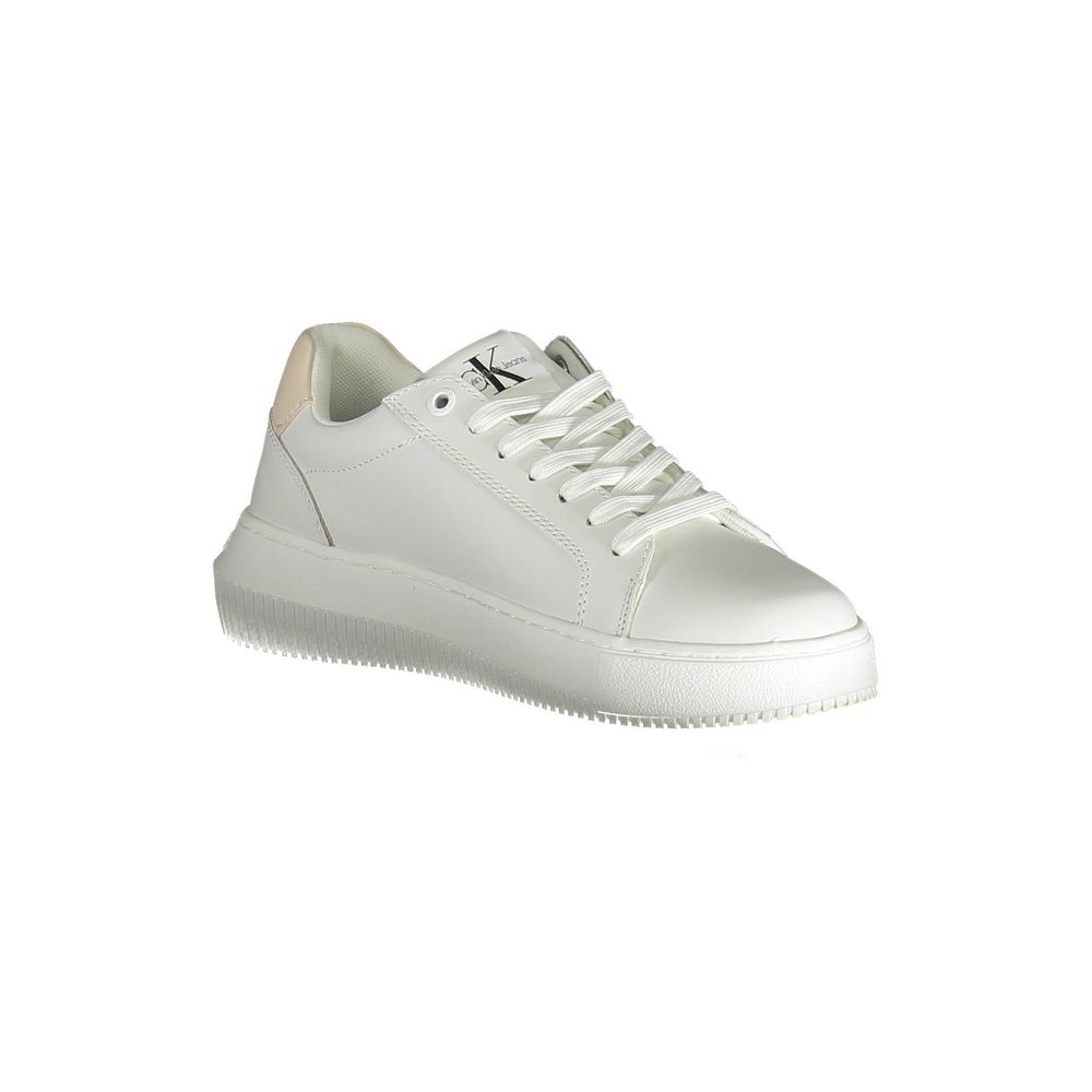 White Polyester Sneaker