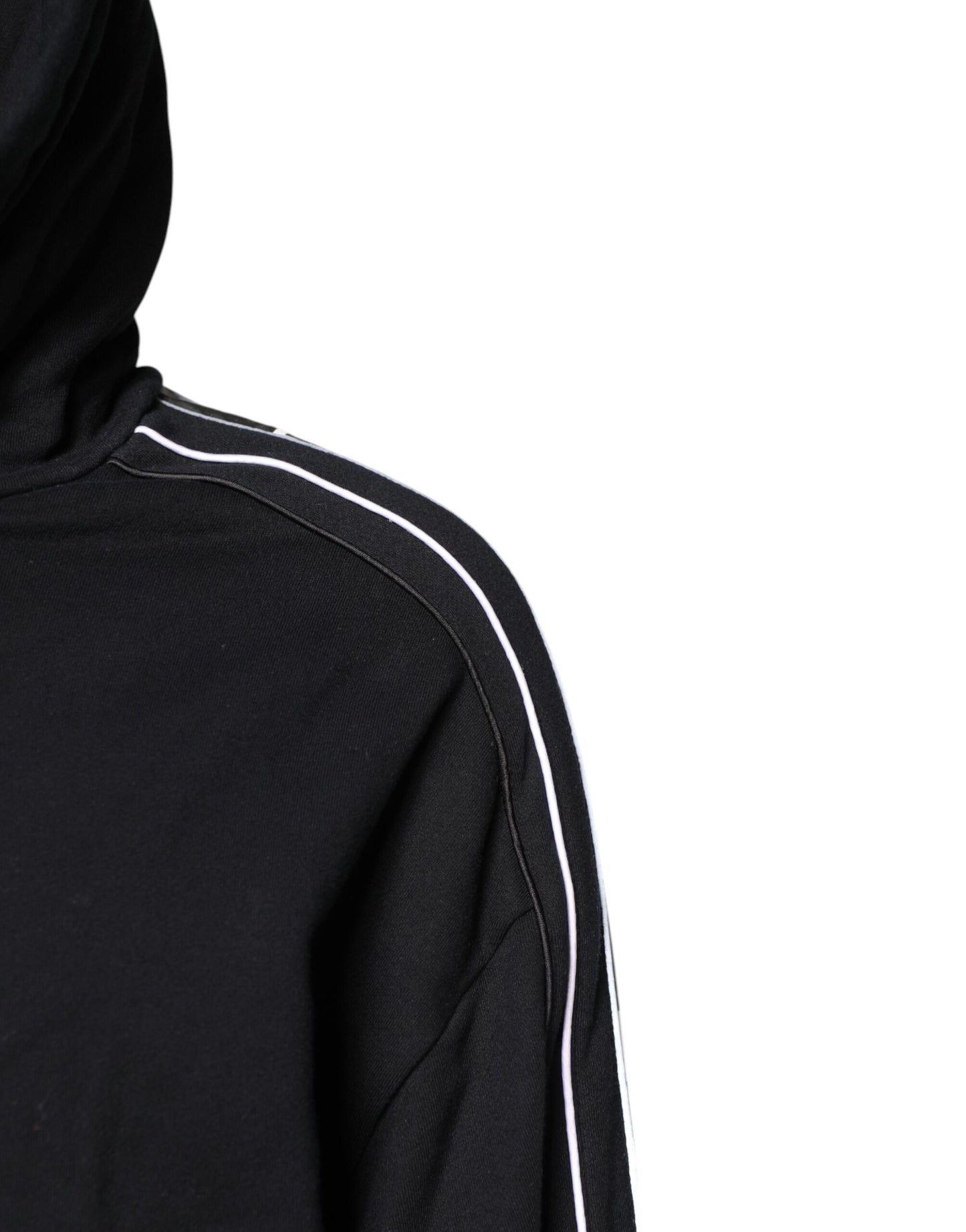 Black Cotton Logo Hooded Sweatshirt Sweater