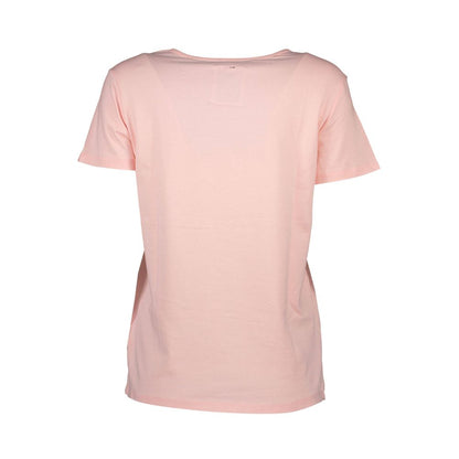 Pink Cotton Women T-Shirt