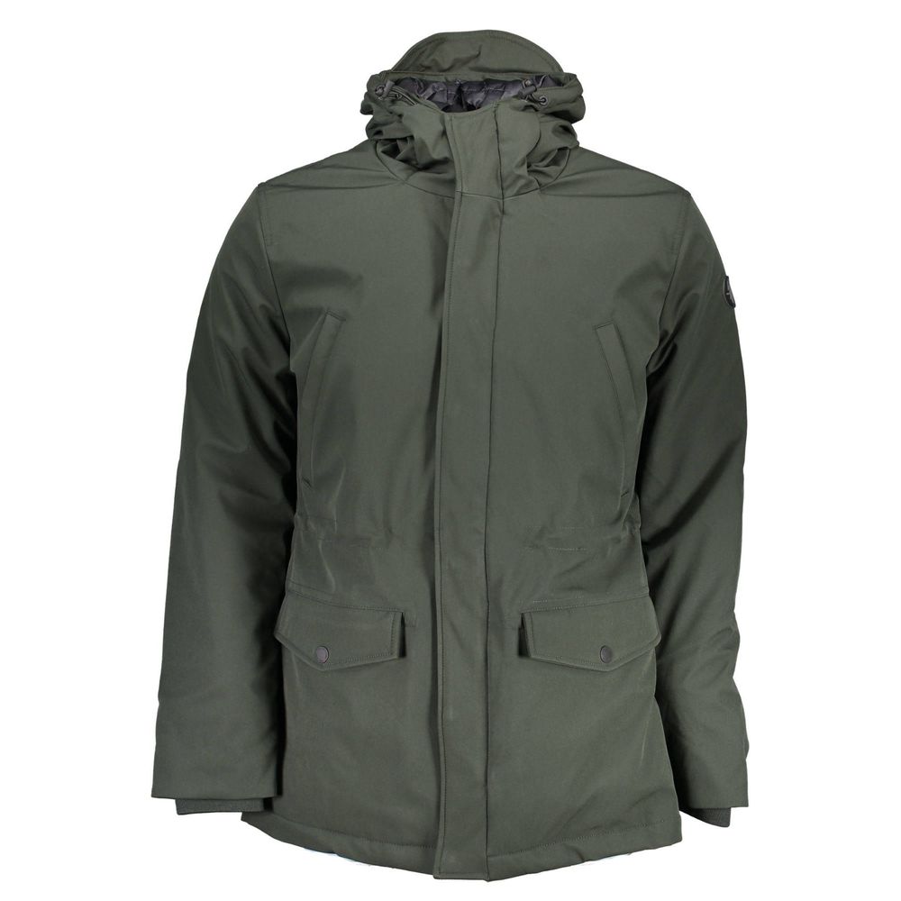 Green Polyester Men Jacket