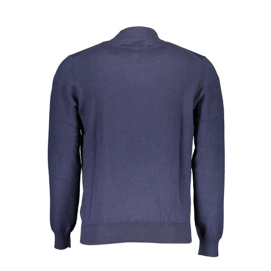 Blue Cotton Men Sweater