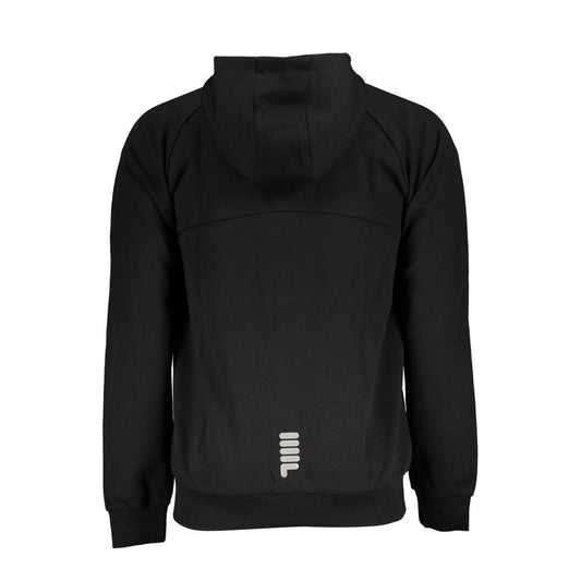 Black Cotton Men Sweater